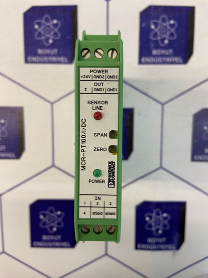 PHOENIX CONTACT PT100-CONVERTER MCR-PT100/I/DC ORD NO:  2810337
