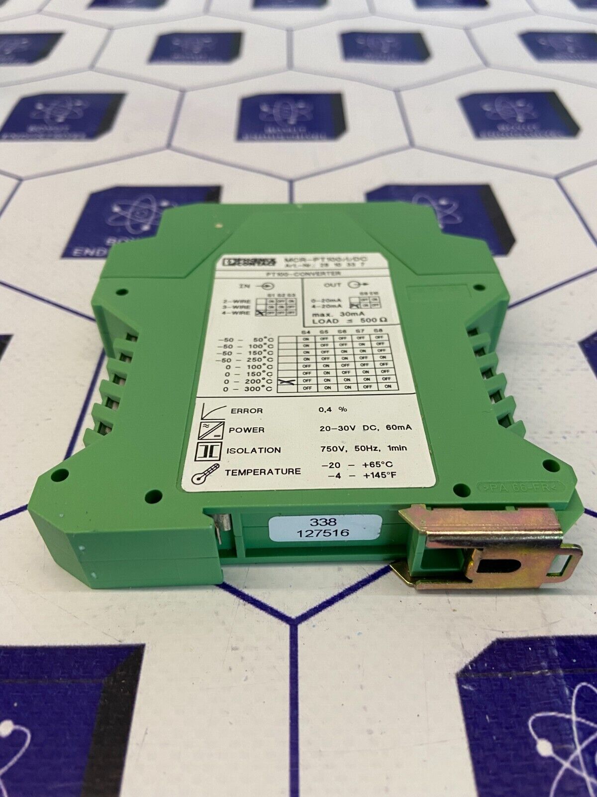 PHOENIX CONTACT PT100-CONVERTER MCR-PT100/I/DC ORD NO:  2810337