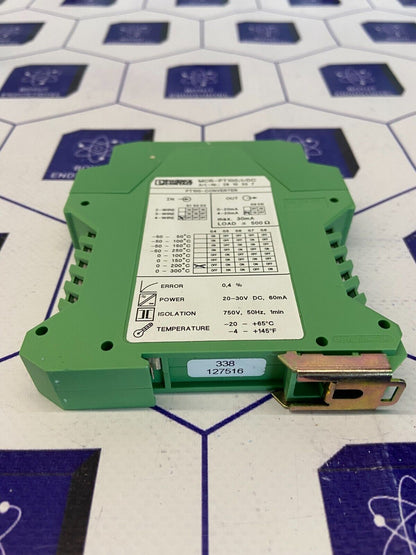 PHOENIX CONTACT PT100-CONVERTER MCR-PT100/I/DC ORD NO:  2810337