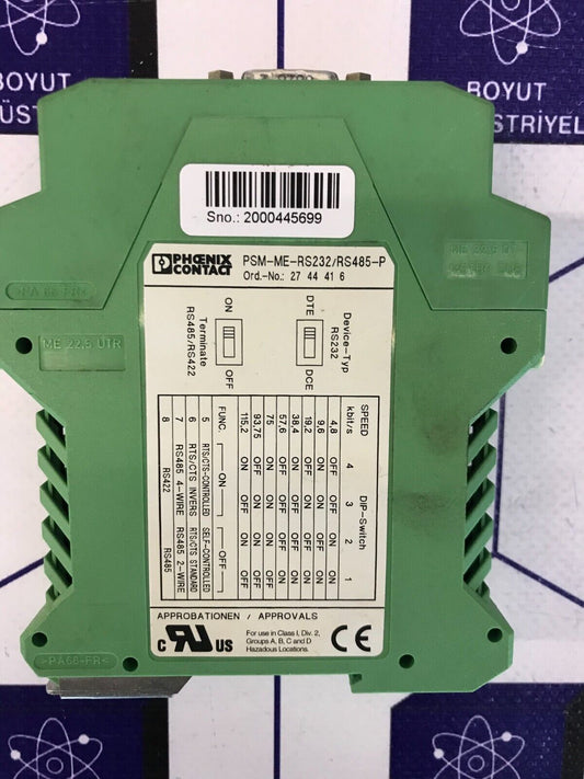 PHOENIX CONTACT PSM-ME-RS232/RS485-P ORD NO: 2744416