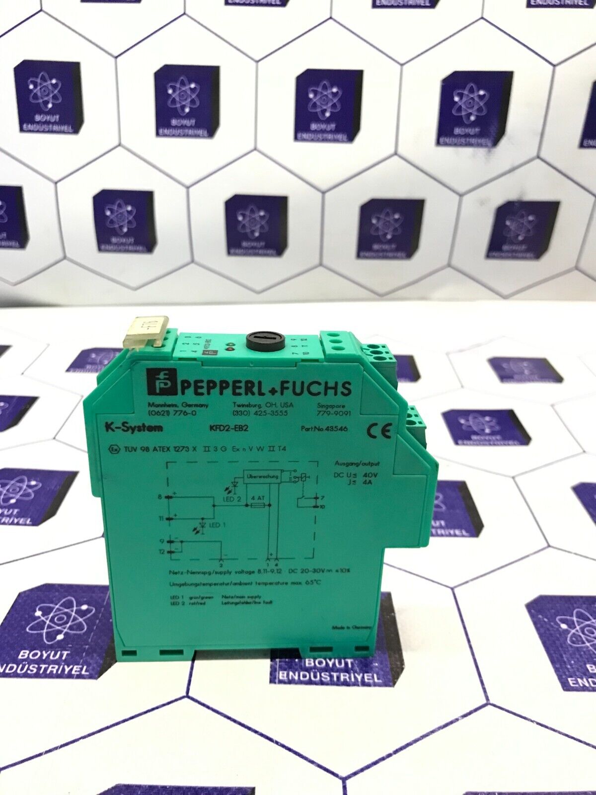 PEPPERL FUCHS K-SYSTEM PART 43546 KFD2-EB2 Fast Shipping