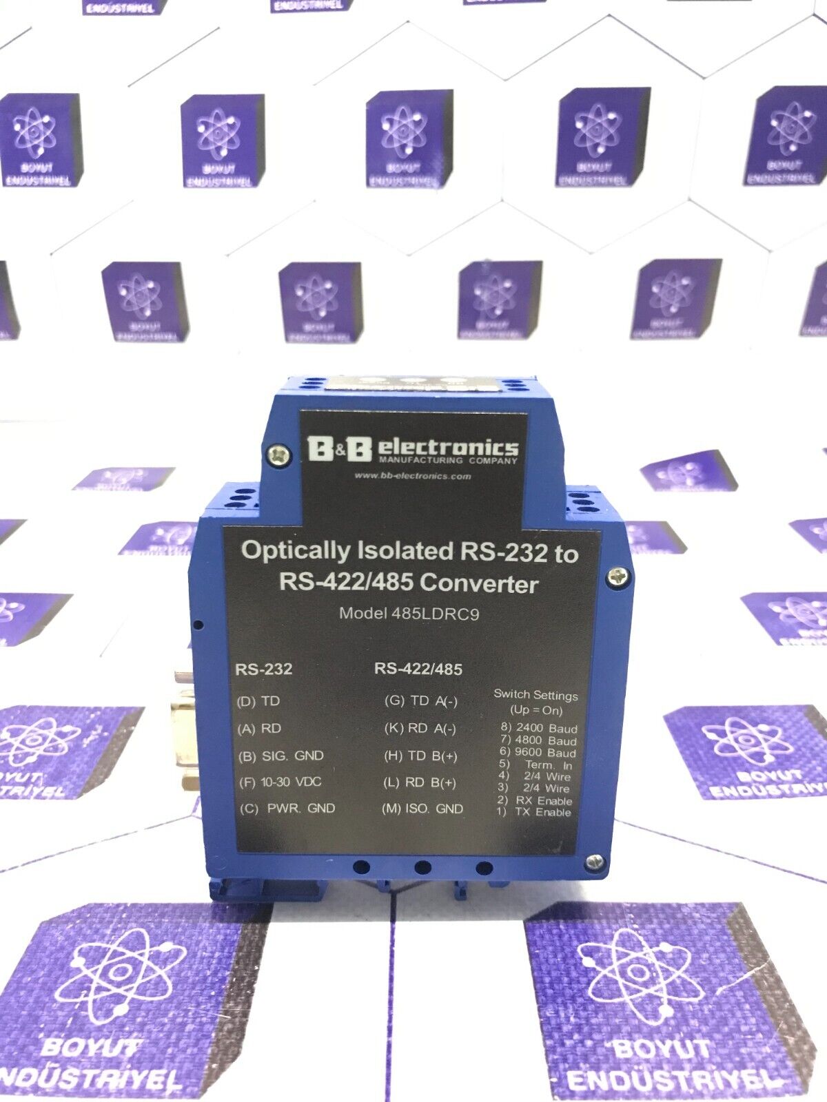 B&B ELECTRONICS OPTICALLY ISOLATED RS-232 TO RS 422/485/  485LDRC9  CONVERTER