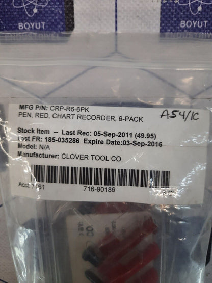 MATERIAL LABEL CRP-R6-6PK -1 HART RECORDER, 6-PACK Stock