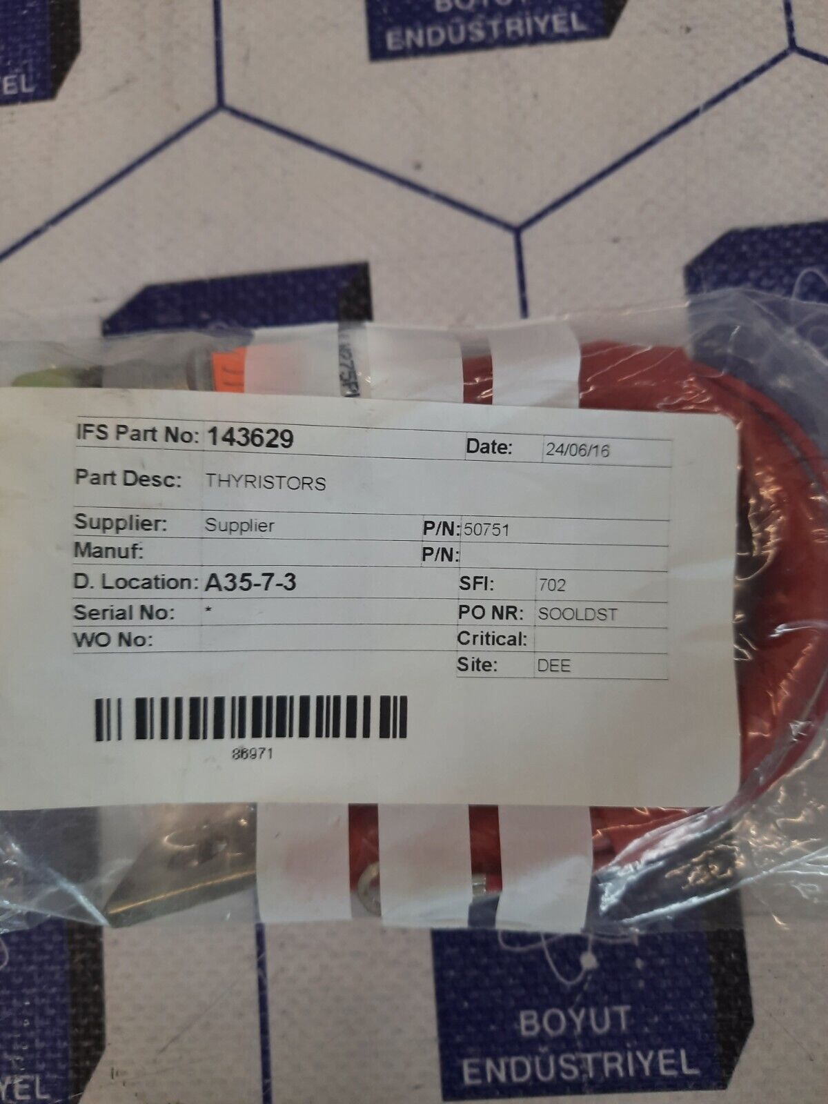 THYRISTORS A-35-7-3 N275PH04 9916 WESTCODE UK