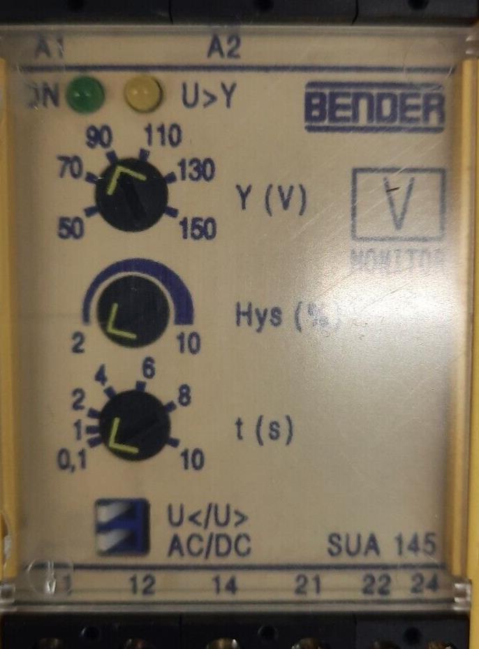 BENDER SUA 145 VOLTAGE RELAY