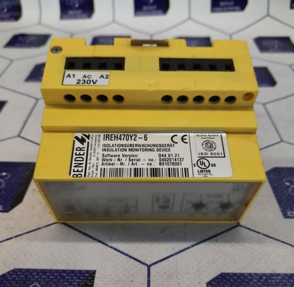BENDER IREH470Y2-6 INSULATION MONITORING DEVICE