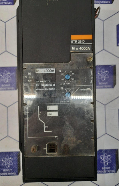MERLIN GERIN STR 28D In=4000A ELECTRIC TRIP CONTROL CIRCUIT BREAKER 3LD0400943