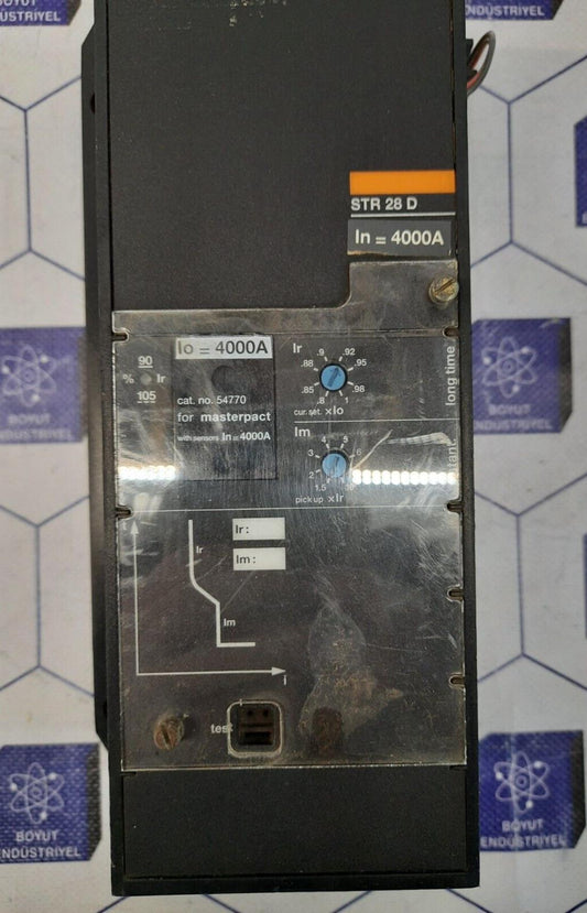 MERLIN GERIN STR 28D In=4000A ELECTRIC TRIP CONTROL CIRCUIT BREAKER 3LD0400943