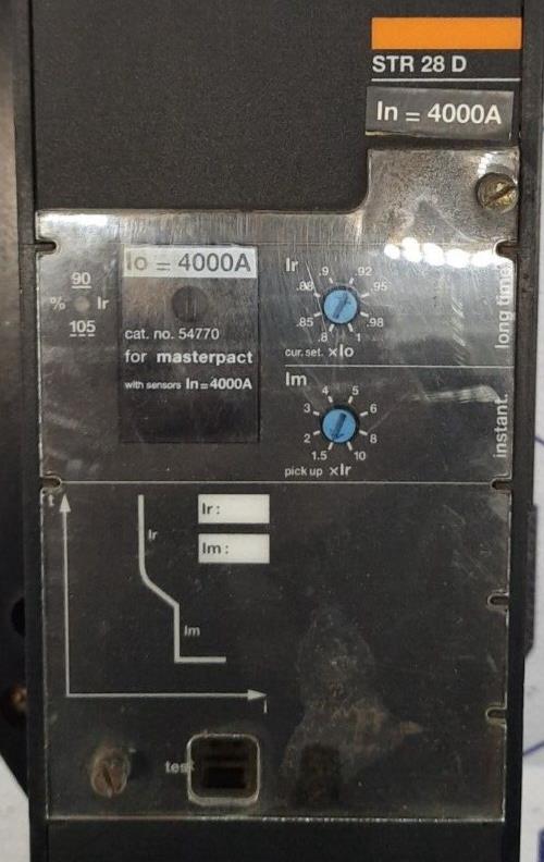 MERLIN GERIN STR 28D In=4000A ELECTRIC TRIP CONTROL CIRCUIT BREAKER 3LD0400943