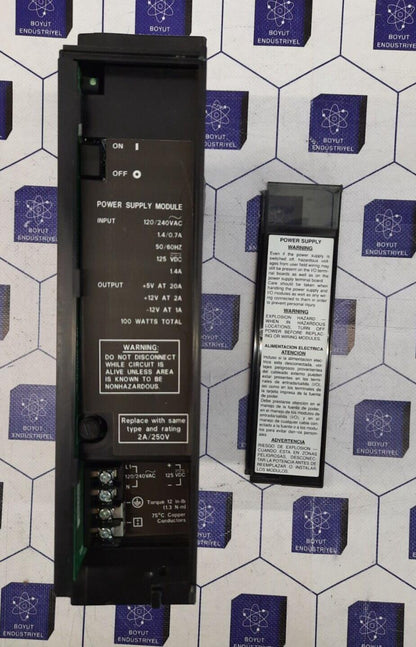 GE FANUC IC697PWR711H POWER SUPPLY 5V-12V+12V 100W AC INPUT (damaged)