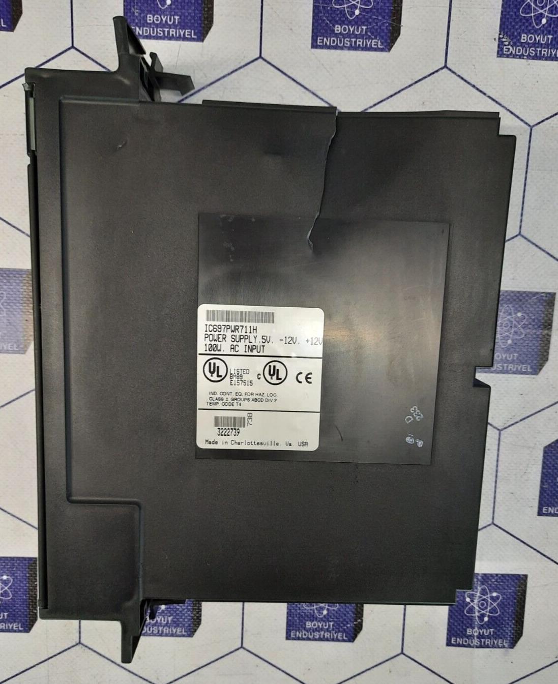 GE FANUC IC697PWR711H POWER SUPPLY 5V-12V+12V 100W AC INPUT (damaged)