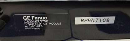 GE FANUC IC630MDL375B SERIESTHREE PROGRAMMABLE CONTROLLER 115VAC OUTPUT MDL/16