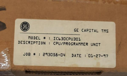 GE FANUC IC630CPU301A SERIESTHREE PROGRAMMABLE CONTROLLER