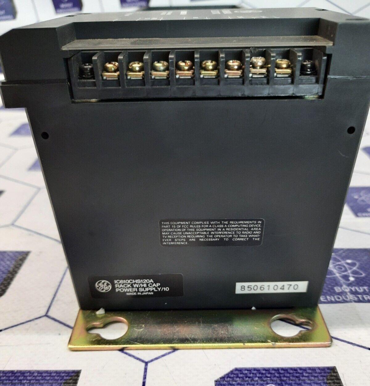 GE FANUC IC610CHS120A RACK W/HI CAP POWER SUPPLY/10 SERIESONE PROGRAMMABLE