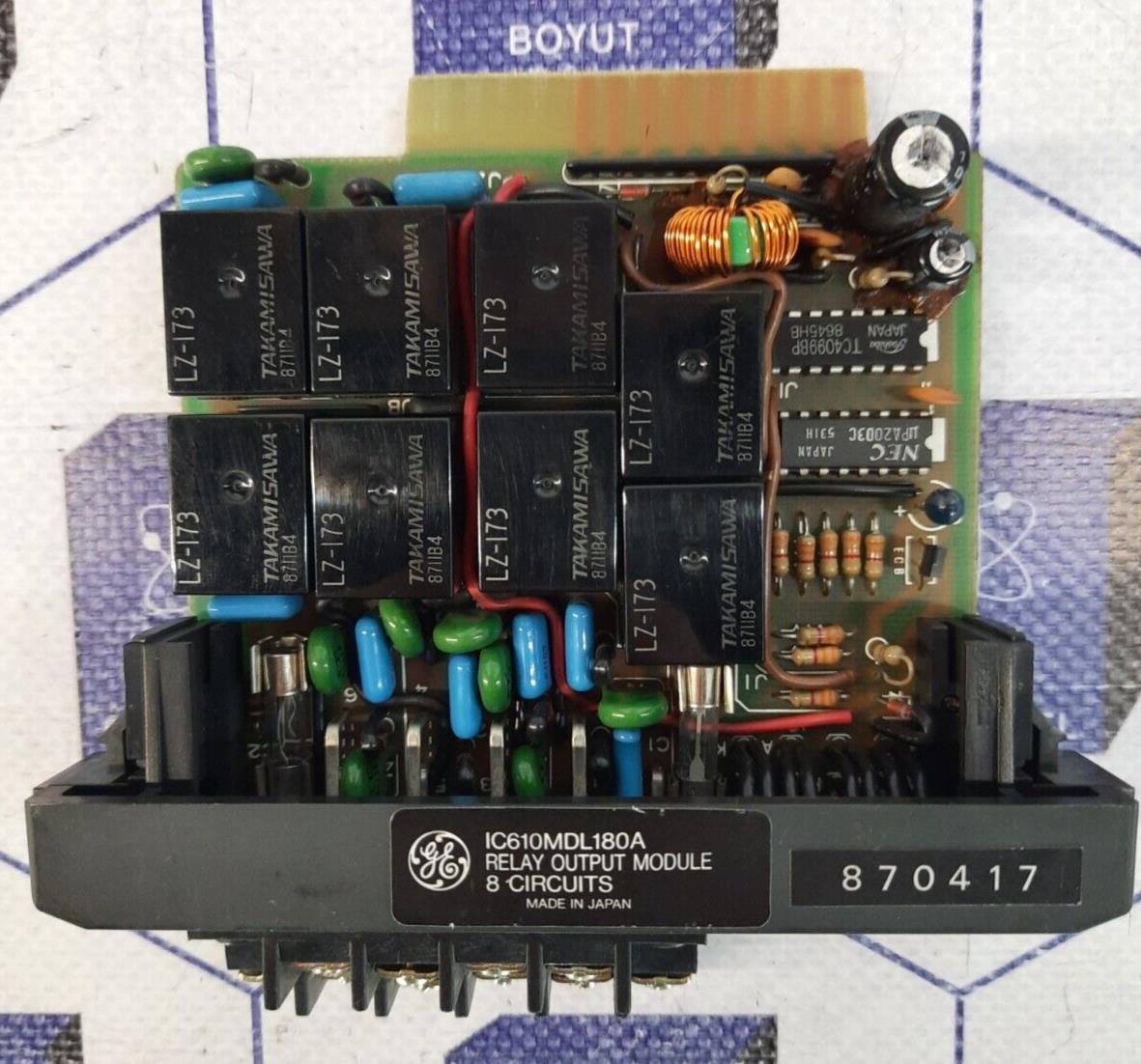 GE FANUC IC610MDL180A RELAY OUTPUT MODULE 8 CIRCUITS