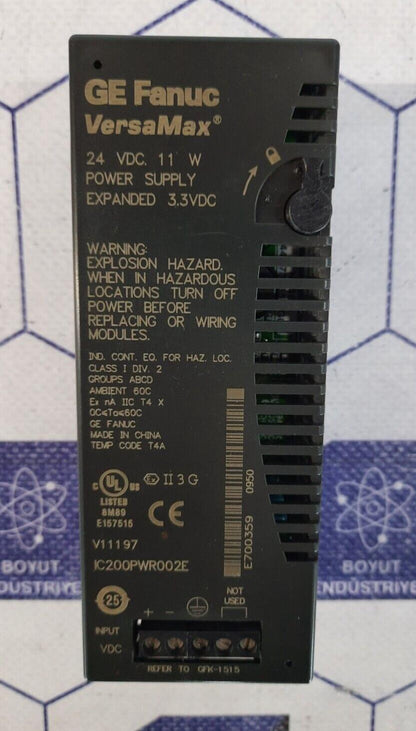 GE FANUC IC200PWR002E VERSAMAX POWER SUPPLY EXPANDED 3.3VDC