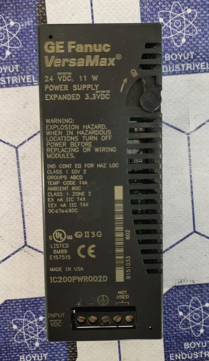 GE FANUC VERSAMAX  IC200PWR002D POWER SUPPLY EXPANDED 3.3VDC
