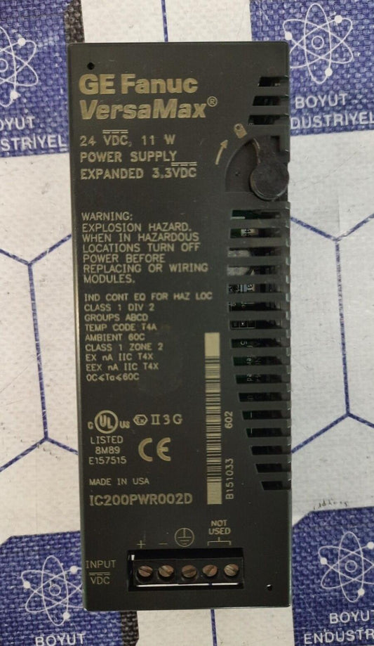 GE FANUC VERSAMAX  IC200PWR002D POWER SUPPLY EXPANDED 3.3VDC