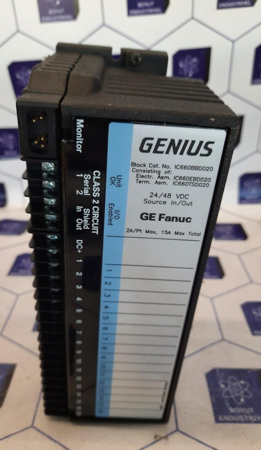 GE FANUC IC660BBD020U GENIUS 16PT SOURCE BLOCK