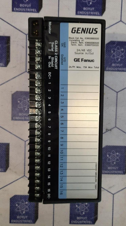 GE FANUC IC660BBD020U GENIUS 16PT SOURCE BLOCK