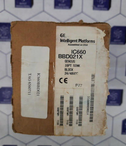 GE FANUC IC660BBD021X GENIUS 16PT SINK 24/48VDCBLOCK