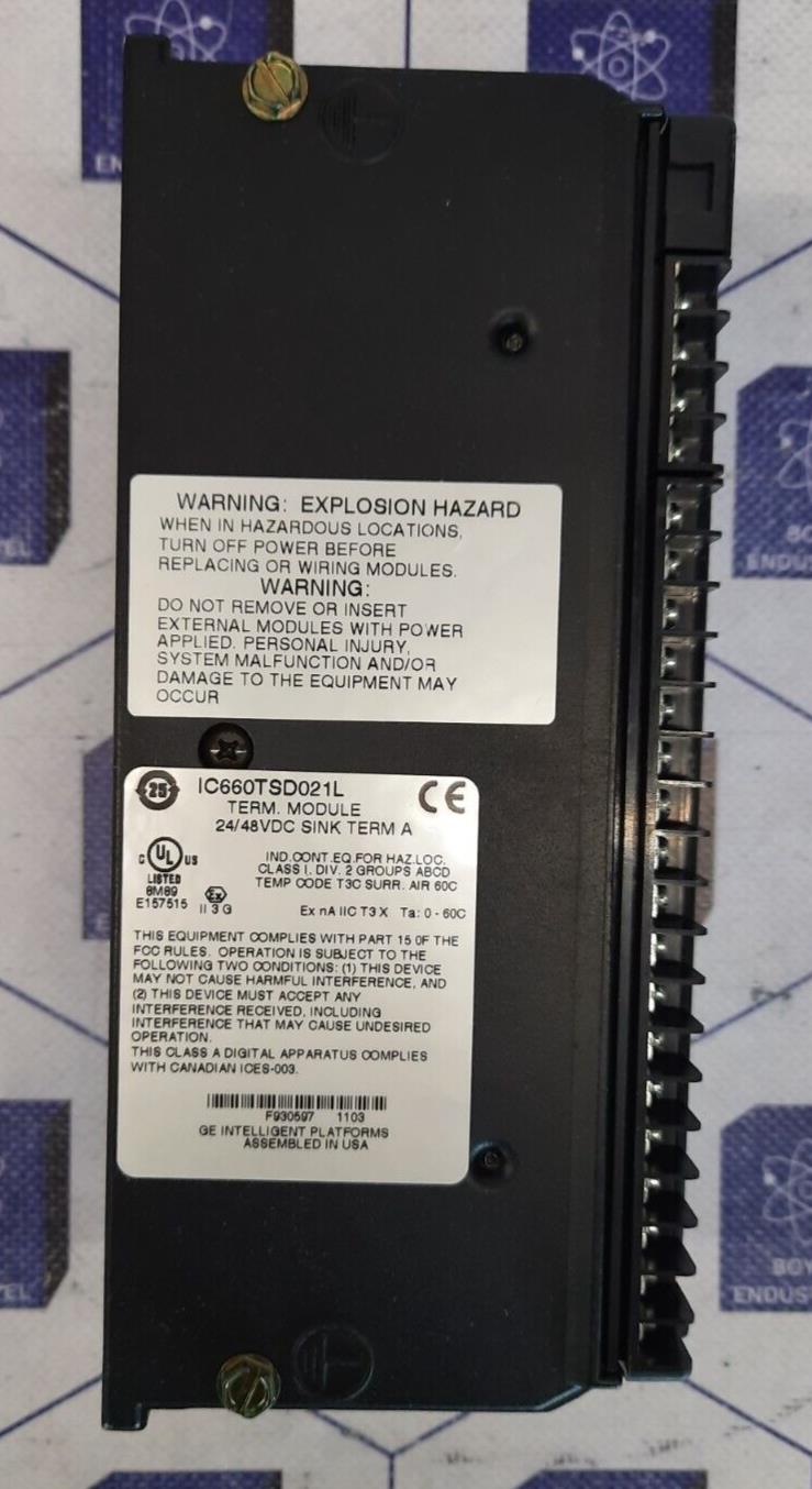 GE FANUC IC660BBD021X GENIUS 16PT SINK 24/48VDCBLOCK