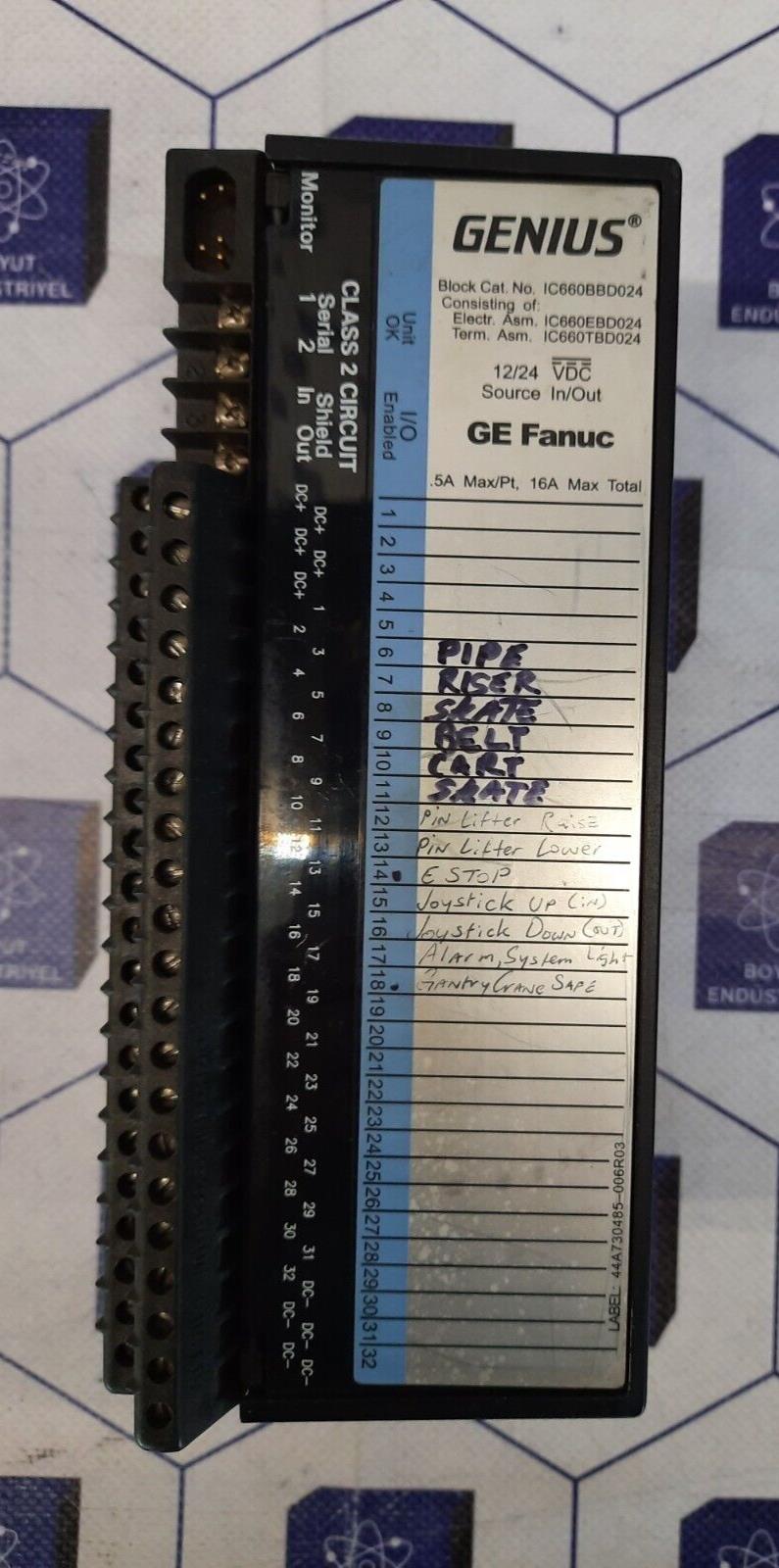 GE FANUC IC660EBD024W - IC660TBD024M TERM MODULE