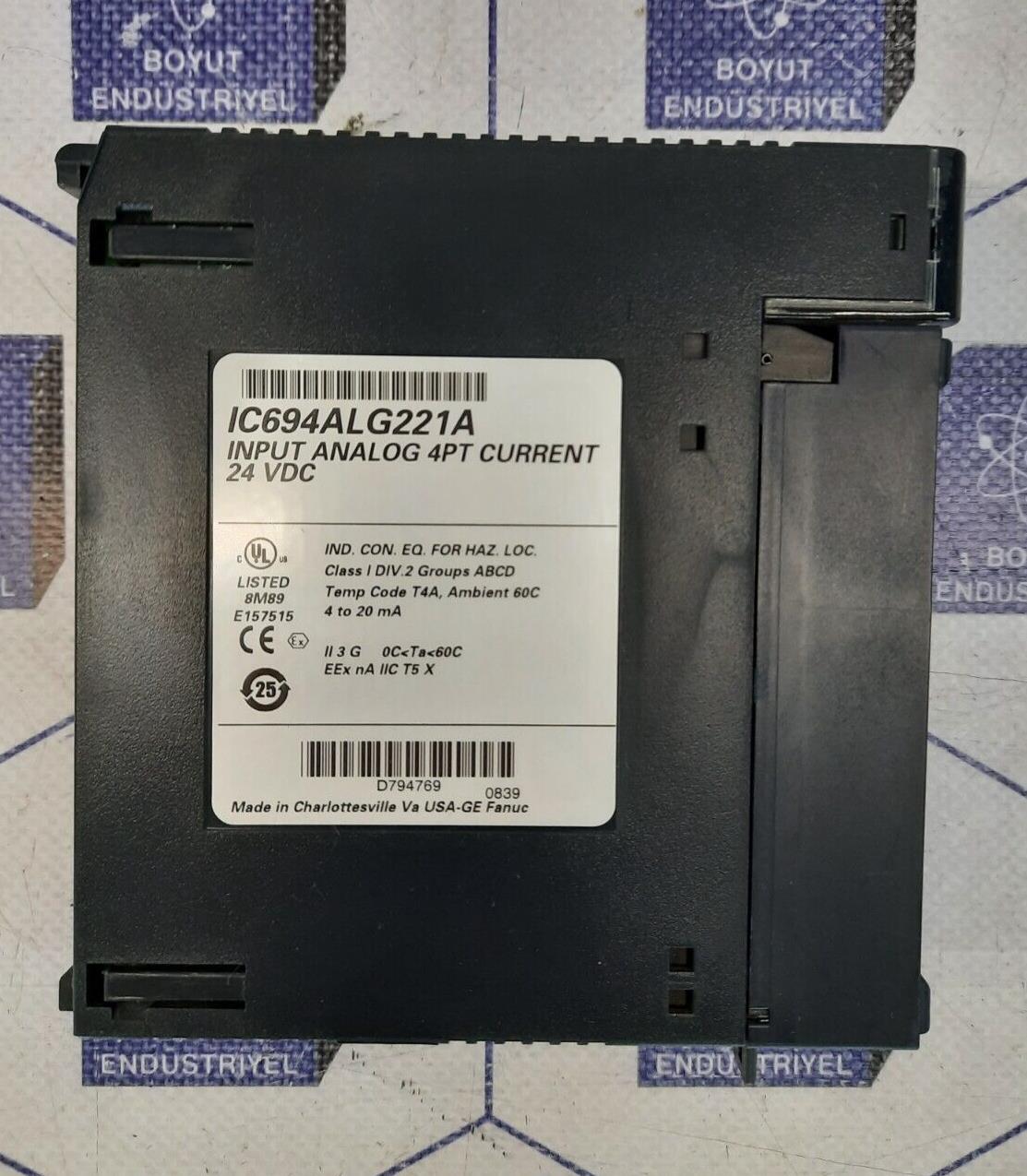 GE FANUC IC693ALG221A INPUT ANALOG 4PT CURRENT24VDC