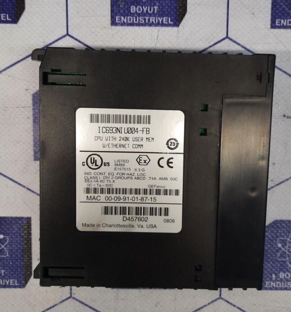 GE FANUC IC693NIU004-FB CPU WITH 240K USER MEM U/ETHERNET COMM