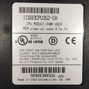 GE FANUC IC693CPU352-EK CPU MODULE-240K USER