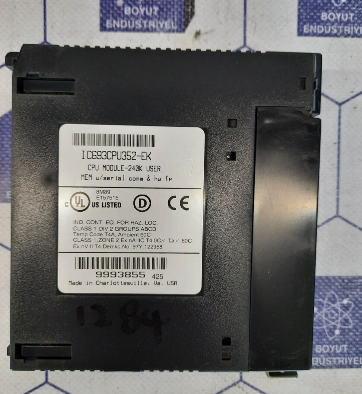 GE FANUC IC693CPU352-EK CPU MODULE-240K USER