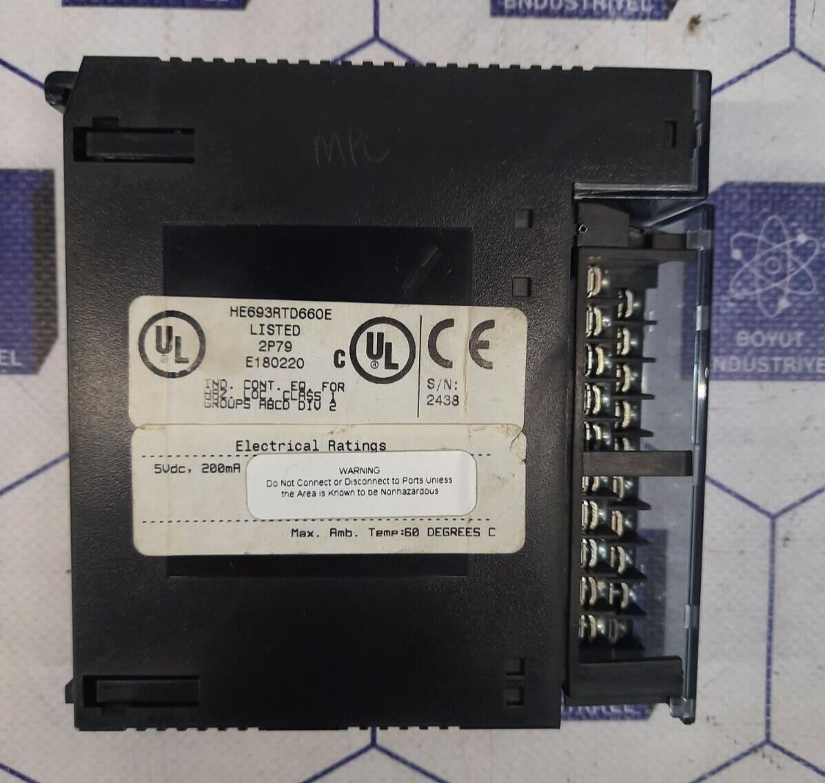 GE FANUC HE693RTD660E ELECTRICAL RATINGS