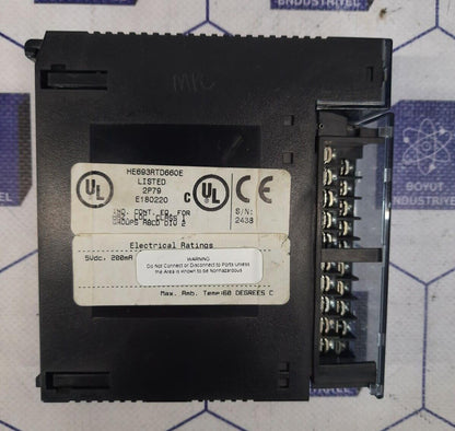 GE FANUC HE693RTD660E ELECTRICAL RATINGS