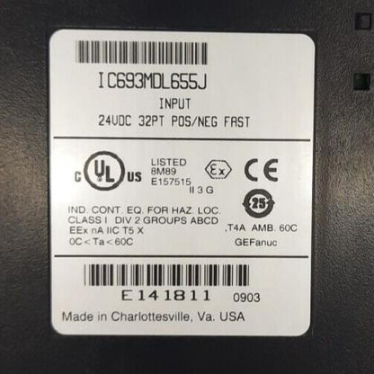 GE FANUC IC693MDL655J INPUT 24VDC/32PT POS/NEG FAST