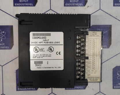 GE FANUC IC693MDL645D INPUT 24VDC 16PT POS/NEG LOGIC
