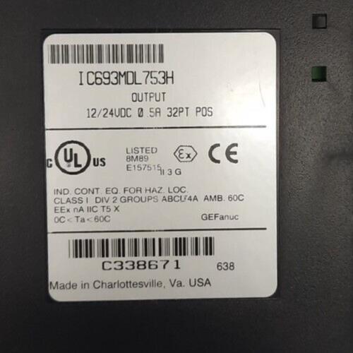 GE FANUC IC693MDL753H OUTPUT12/24VDC 0.5A 32PT POS