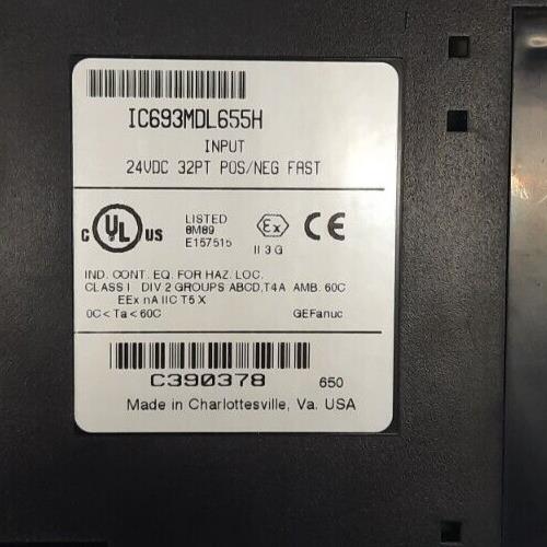 GE FANUC IC693MDL655H INPUT 24VDC/32PT POS/NEG FAST
