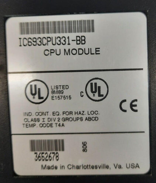 GE FANUC IC693CPU331-BB CPU MODULE
