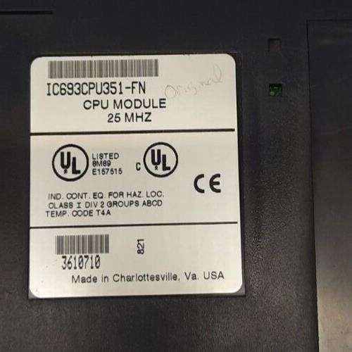 GE FANUC IC693CPU351-FN CPU MODULE 25MHz