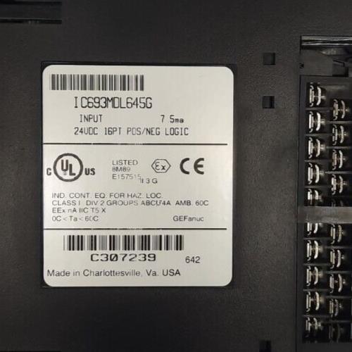 GE FANUC IC693MDL645G INPUT 24VDC 16PT POS/NEG LOGIC
