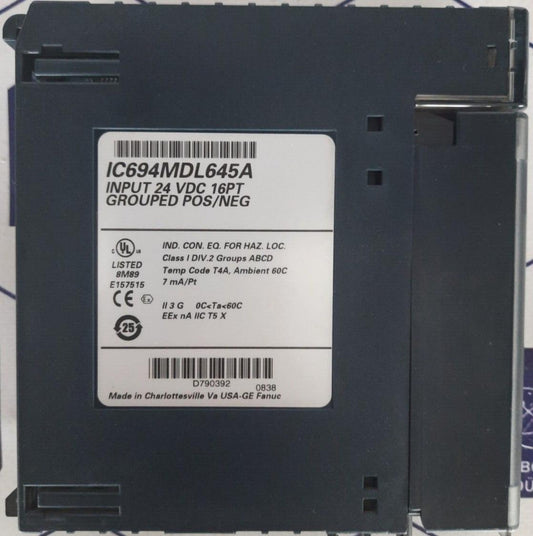 GE FANUC IC694MDL645A INPUT 24VDC 16PT GROUPED  POS/NEG FAST