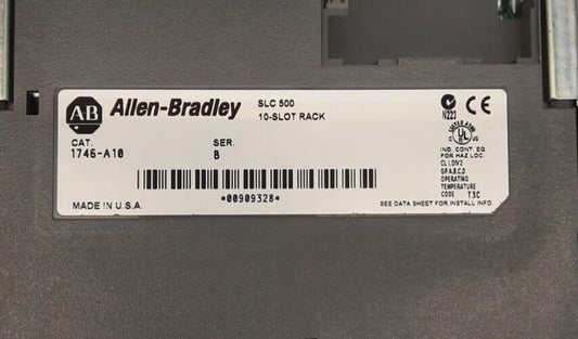 ALLEN BRADLEY 1746-A10 SLC500 10-SLOT RACK