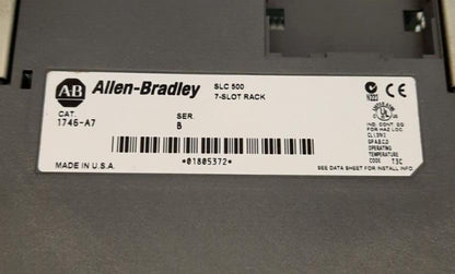 ALLEN BRADLEY 1756-A7 SLC500 7-SOLT RACK Ser.B