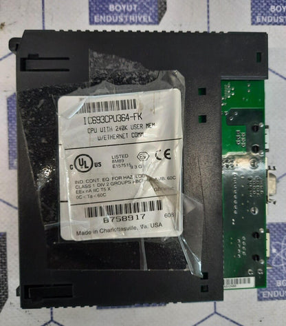 GE FANUC IC693CPU364-FK CPU WITH 240K USER MEM & U/ETHERNET COMM