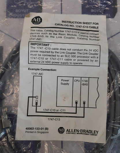 ALLEN BRADLEY 1747-C13 SLC CABLE