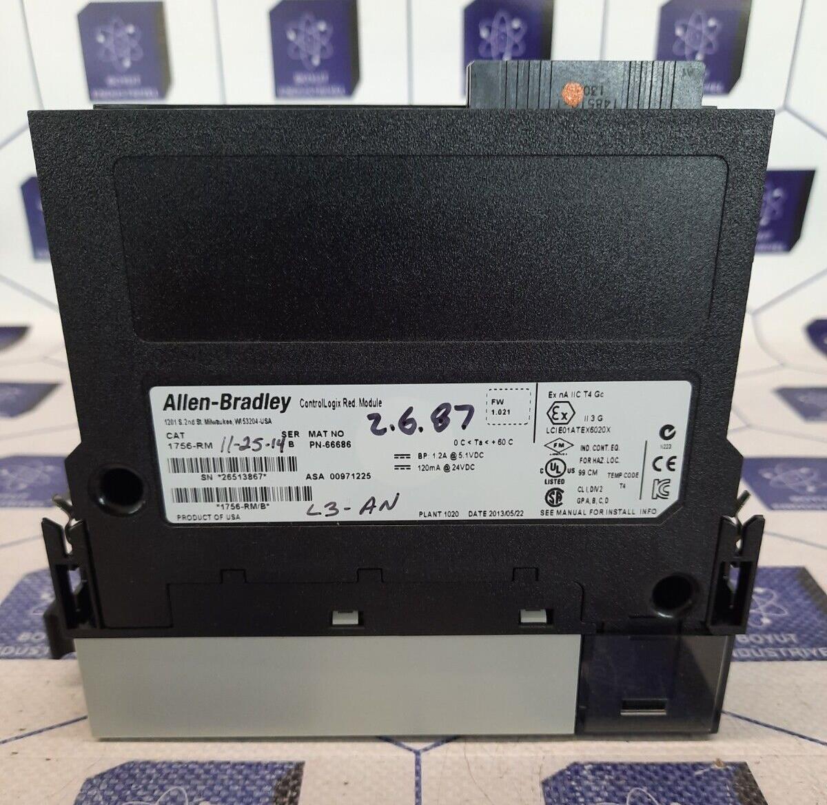 ALLEN BRADLEY 1756-RM CONTROLLOGIX RED MODULE