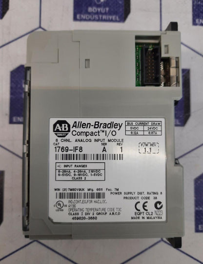 ALLEN BRADLEY 1769-IF8 COMPACT I/O ANALOG INPUT MODULE