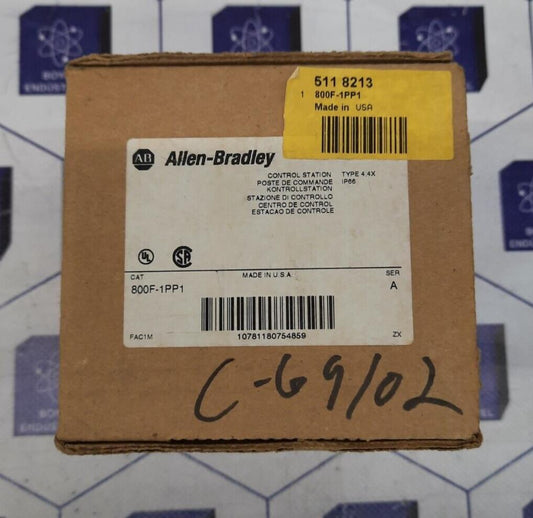 ALLEN BRADLEY 800F-1PP1 CONTROL STATION - 5118213