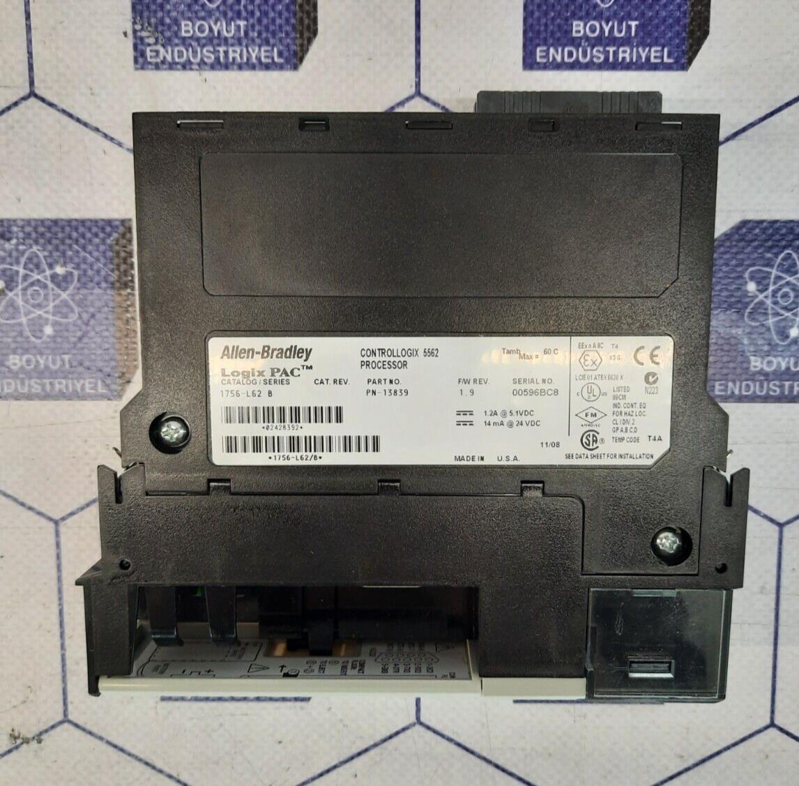 ALLEN BRADLEY 1756-L62 B CONTROLLOGIX 5562 PROCESSOR