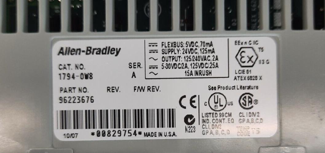 ALLEN BRADLEY 1794-OW8 RELAY OUTPUT